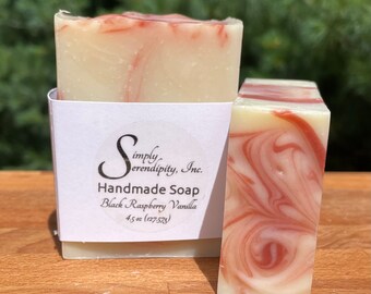 Black Raspberry Vanilla  Handmade Soap -Sophisticated Fruity, Artisan Soap,  Luxury Gifts for Her, Pampering Gifts, Gifts under 10 dollars