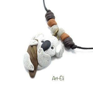 Koala necklace / cute koala adjustable necklace