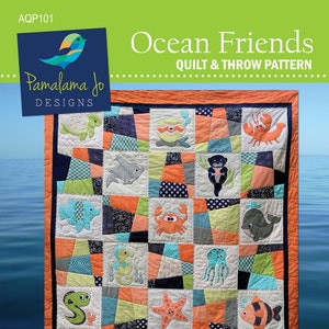 PDF Ocean Friends Applique Quilt Pattern PDF