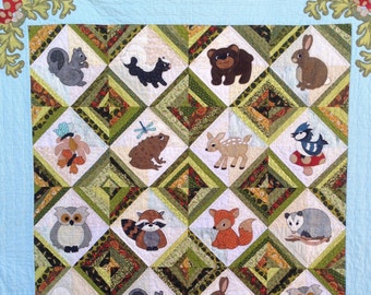PAPER Forest Friends: Hide & Seek Applique Quilt Pattern