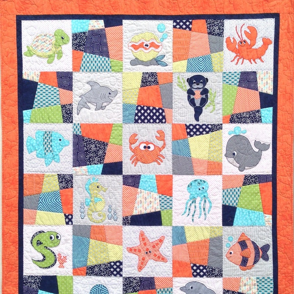 Ocean Friends Applique Quilt Pattern