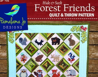 PDF Forest Friends Applique Quilt Pattern