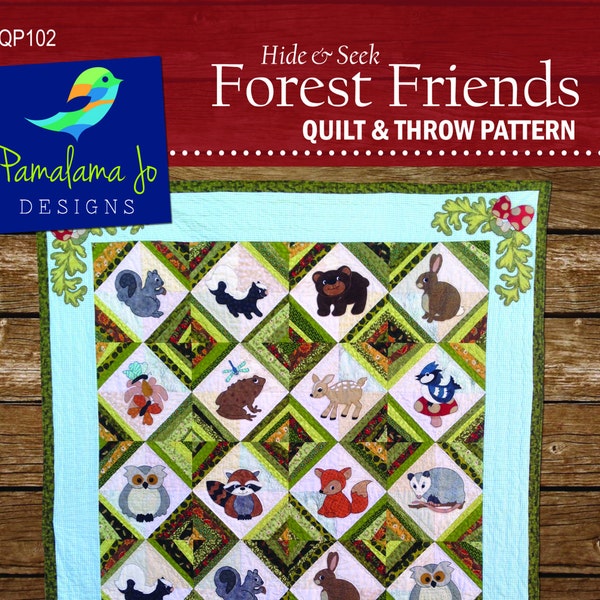 PDF Forest Friends Applique Quilt Pattern