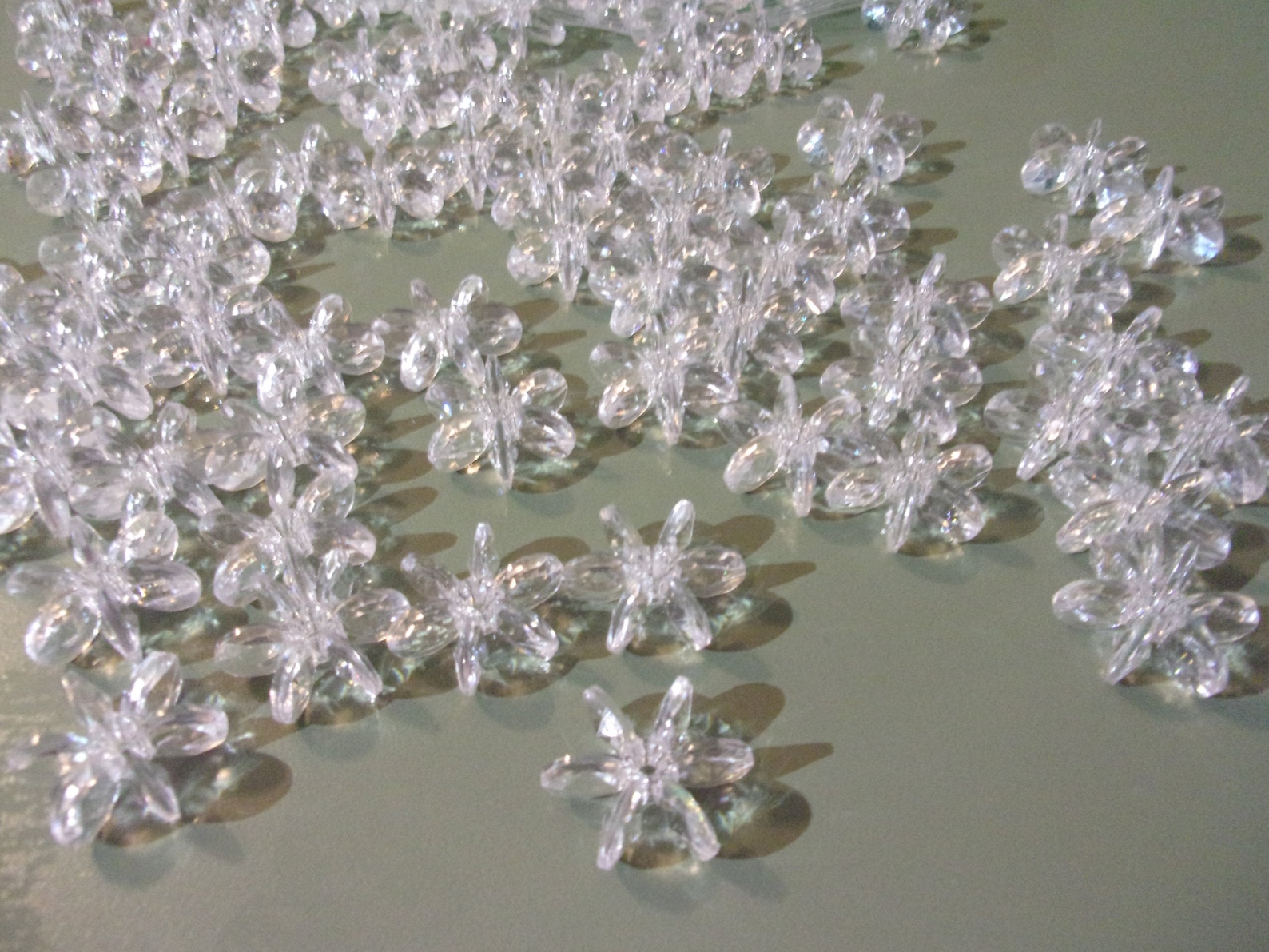 Bag of 25 mm Sunburst Plastic Crystal Beads New 250 Ct. Etsy