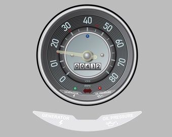 Speedo Warning Light Decal