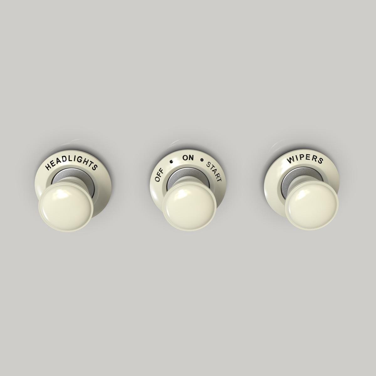 Three Set Escutcheon Dash Rings, 34mm Outer Diameter, 19mm Inner ...