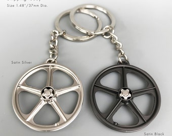 BMX style metal keychain