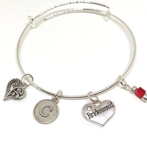 Personalized BRIDESMAID Bracelet, Bridesmaid Gift, Bridal Shower, Wedding Party Gift, Bridesmaid Bracelet, Wedding Party Favors