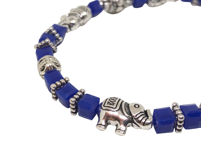 Elephant Bracelet 8 COLORS, BLUE Elephant, Elephant Jewelry, Elephant