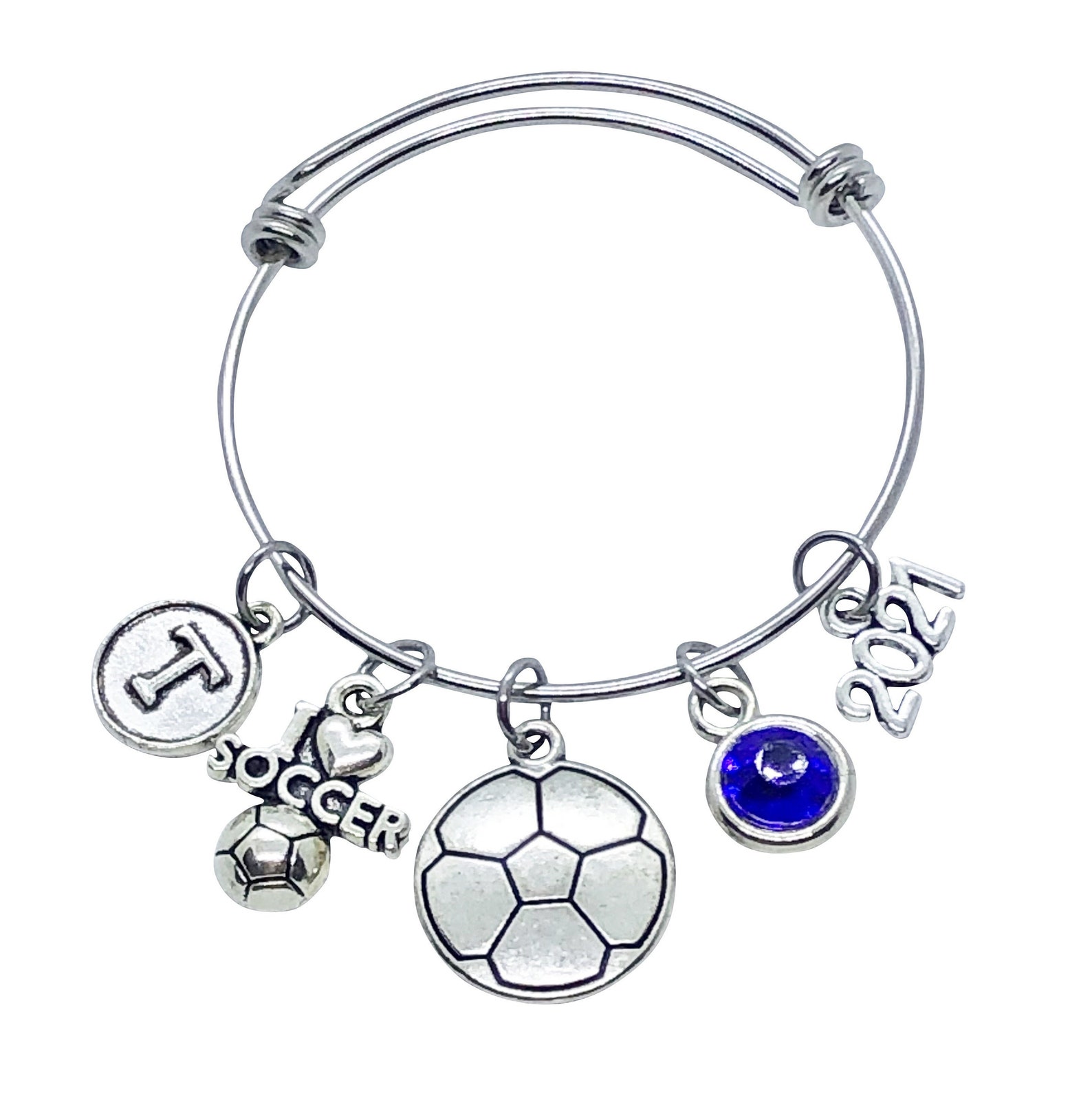 2023 PERSONALIZED Soccer Bracelet I Love Soccer Charm Etsy.de