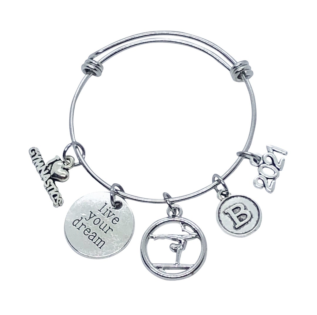2023 Gymnastics Bracelet, Live Your Dream, Gymnastics Charm Bracelet