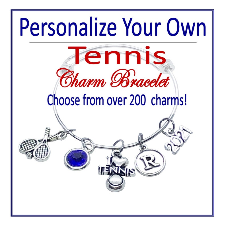 CREATE YOUR OWN Tennis Bracelet Tennis Charm Bracelet Tennis Etsy