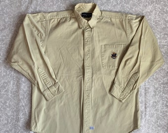 Vintage Ralph Lauren Polo Bear Long Sleeve Button Down Shirt