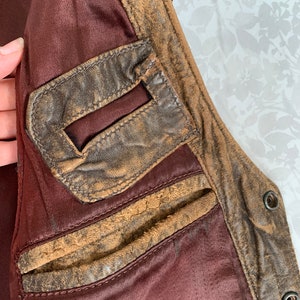 Vintage 80s Leather Vest image 3