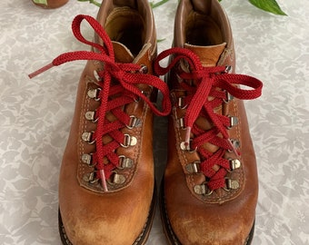 Vintage Matterhorn Leather Vibram Hiking Boots
