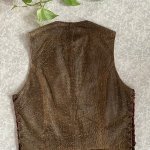 Vintage 80s Leather Vest image 2