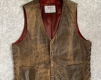 Vintage 80s Leather Vest