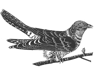 Cuckoo! Original Linocut Print