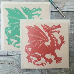 Carte imprimée à la main Here be Dragon