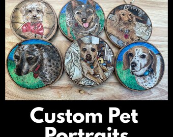 Handmade Custom Pet Portraits for Dog Lovers, Personalized Animal Artwork