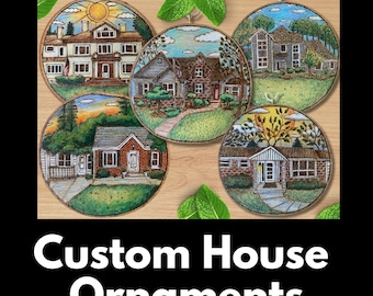 Custom House Ornaments, Personalized Housewarming Present for Moving, New Home Buyer, or Realtor