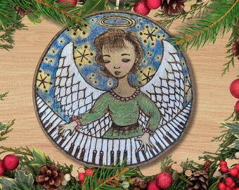 Custom Personalized Ornament Gift for Piano Player