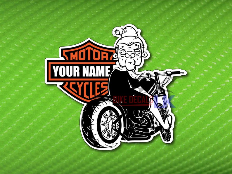 Funny Customised Harley Style Sticker for mobility scooter Car Etsy