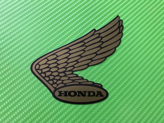 X2 Classic Vintage Honda Wings Gold Black Side Fairing Tank Etsy
