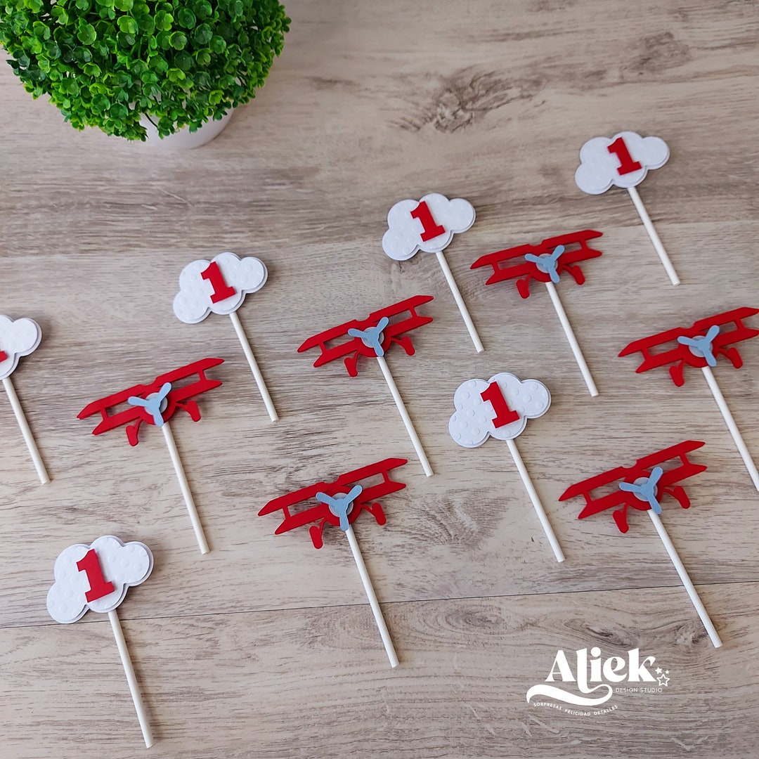 Airplane Cupcake Topper, Airplane Toppers, Airplane Decorations