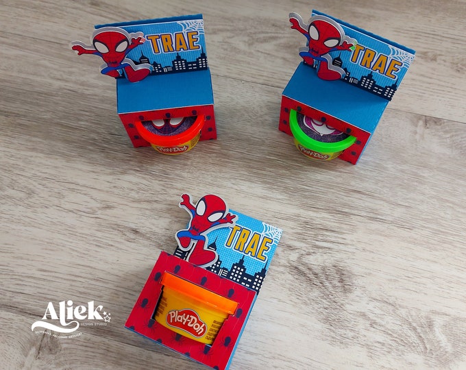 Spidey Playdoh Boxes Playdoh Playdoh Box Packs Party Etsy