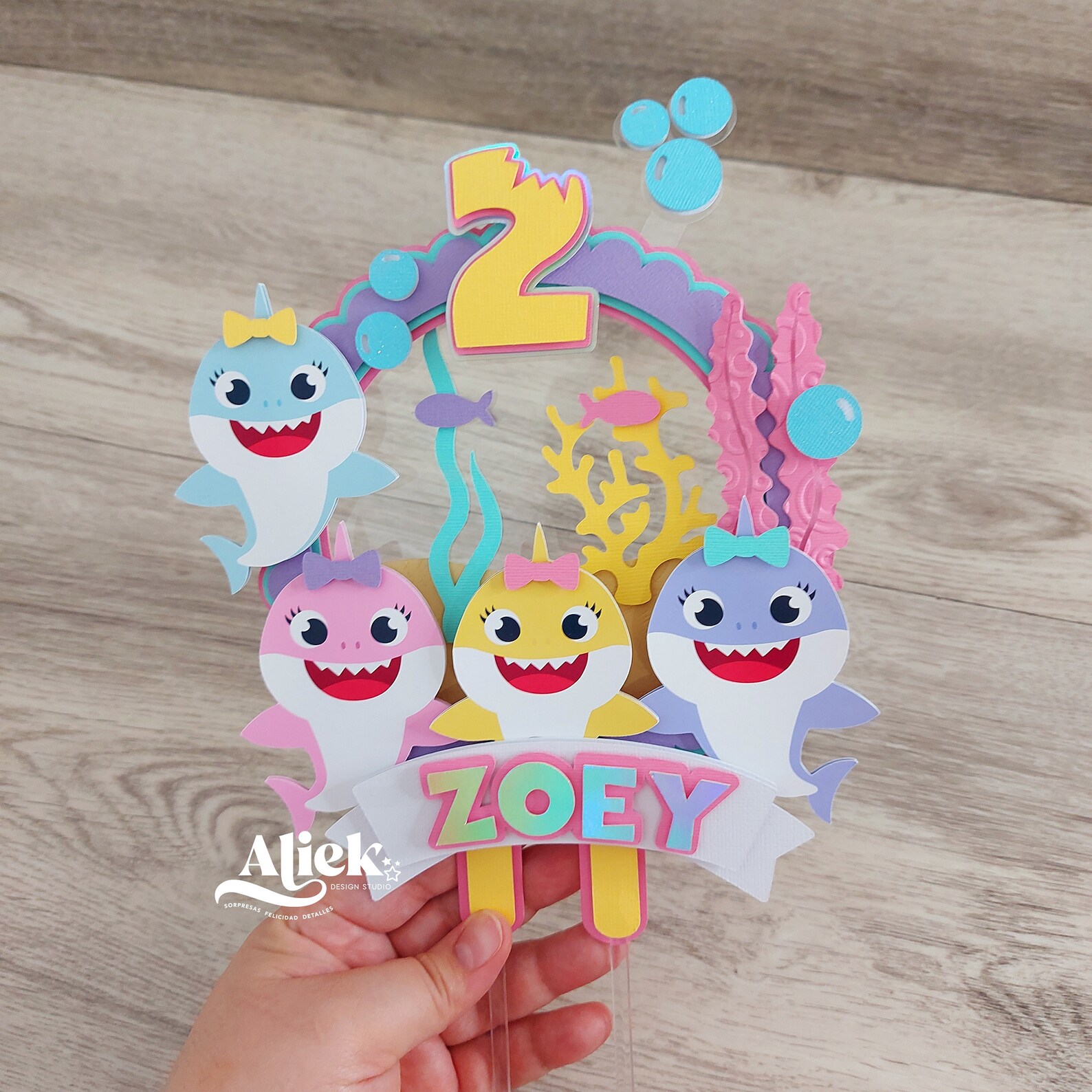 Baby Shark Cake Topper Baby Shark Topper Baby Shark Etsy