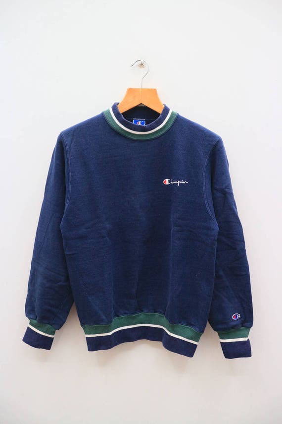 Items similar to Vintage CHAMPION Sportswear Small Logo Blue Sweater ...