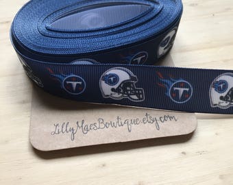 Tennessee Titans inspired grosgrain ribbon 7/8" (per yard), NFL grosgrain