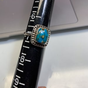 Sterling Turquoise Ring-Size 6-925-sterling silver-December birthday-Sagittarius