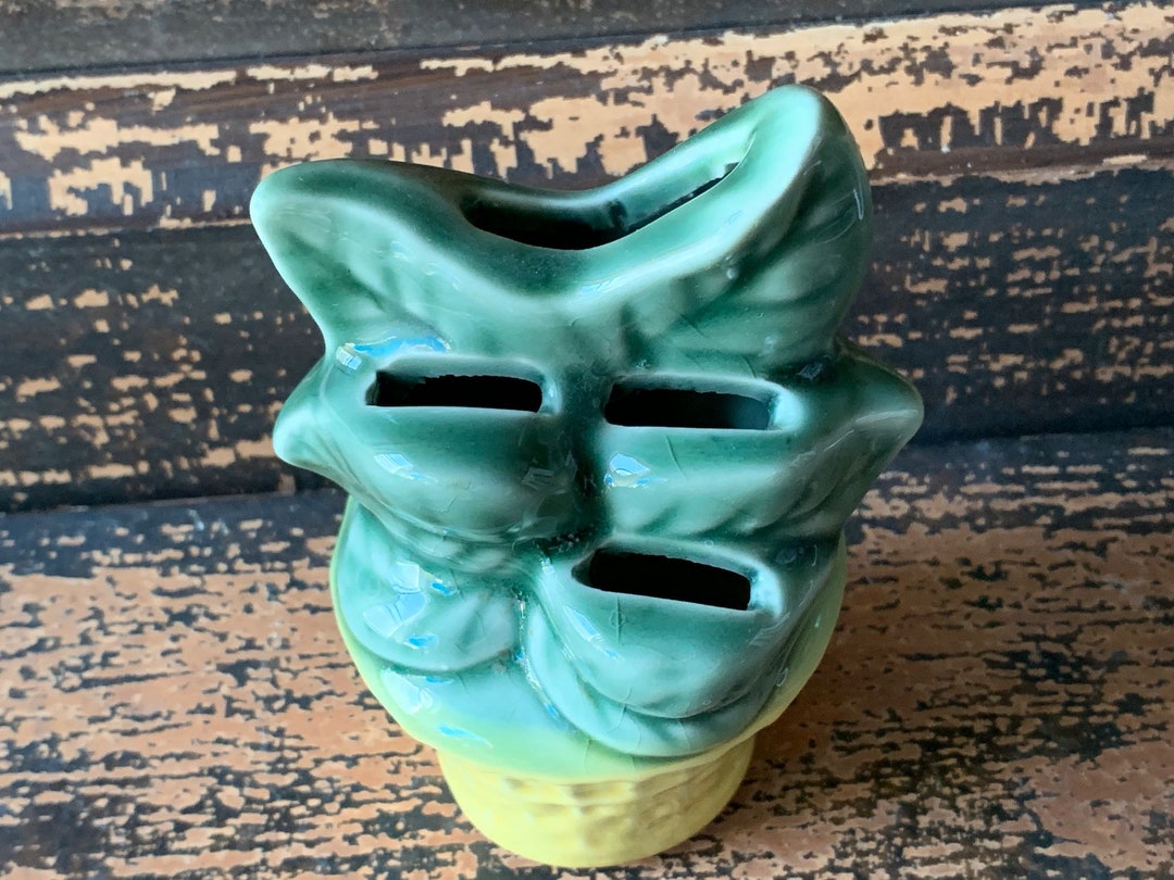 Vintage Ceramic Measuring Spoon Holder Wall Mount Basket and Etsy