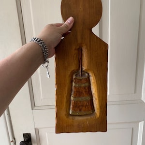Vintage butter churn folk art Kitchen wall hanging Decor (M)