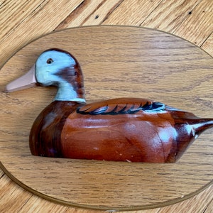 Vintage wood duck plaque 3D (M)