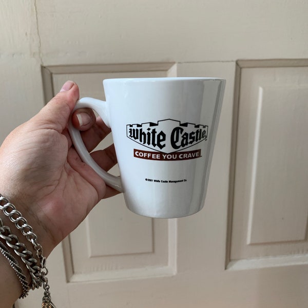 Vintage White Castle Coffee Cup Etsy