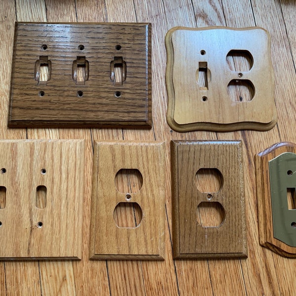 Choice of oak cover plates light switch cover outlet cover plate Made of wood