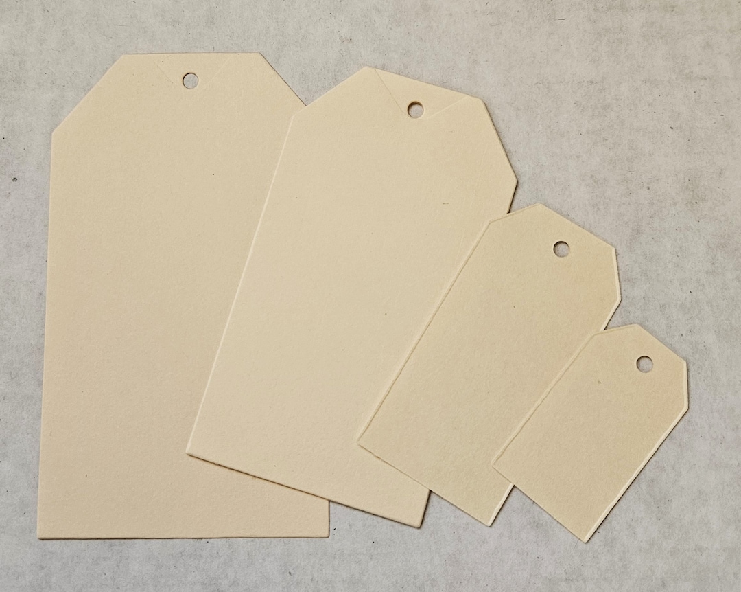 Set of 25 Die Cut Hanging Tags Scrapbook Junk Journal Choose 2, 3, 4.25 ...