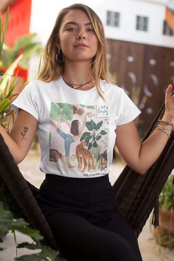 Plant Mom, Crazy Cat Lady, Botanical Shirt, Vegan Shirt, Yoga