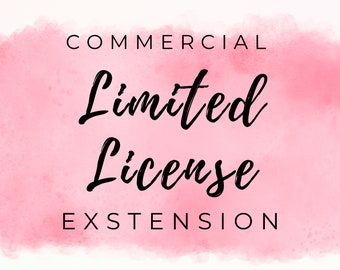 The Commercial Limited License for 1/3 products - Single license for small business and personal brand , credit required