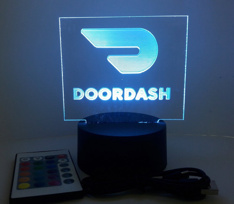 RGB Multicolor sign Grubhub car decoration include 16 color USB Battery remote