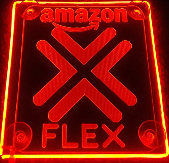Amazon Flex Car sign Acrylic engraving with AA Controller Etsy