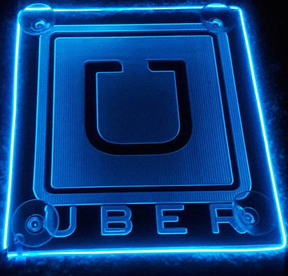 Uber old classic logo Car sign Acrylic engraving with AA | Etsy