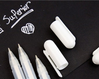 White Ink Rollerball Pens 4 Pc Set ~ Sketch Painting Pen, Calligraphy Drawing Craft Pen, White Pen, Pen for Black Paper, Art Marker Pen