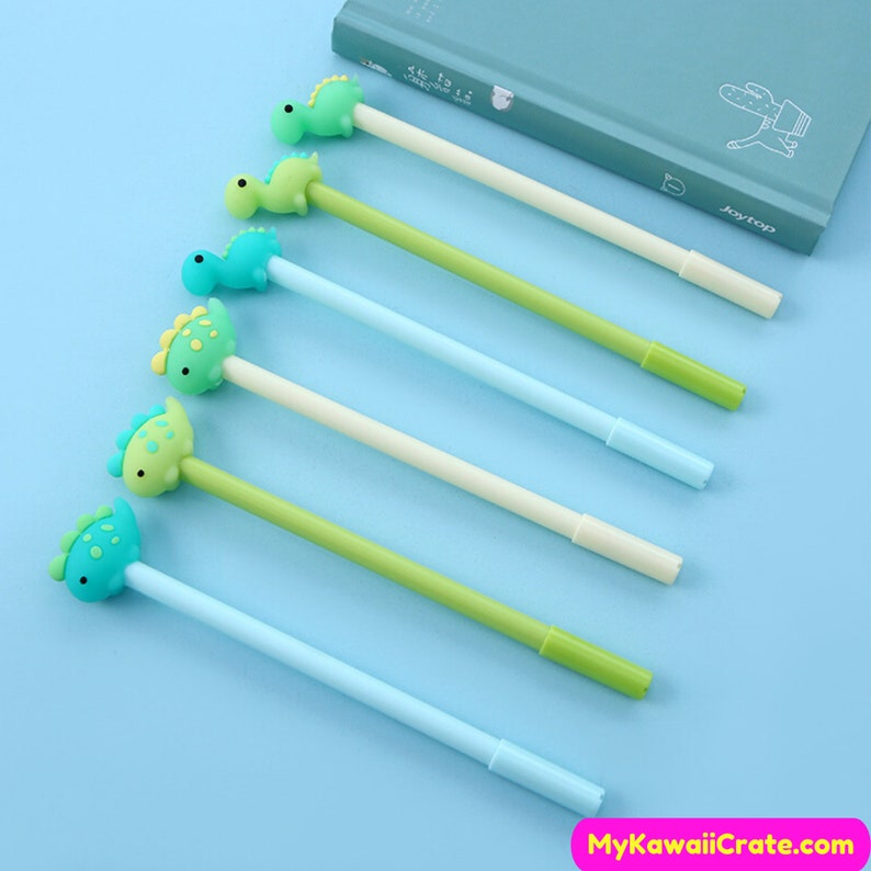 Kawaii Baby Dinosaur Gel Pens Set Cute Pens, Dinosaur Pen, Animal Stationery, Kids Pen School Supplies, Fun Writing Supplies, Student Gift image 8