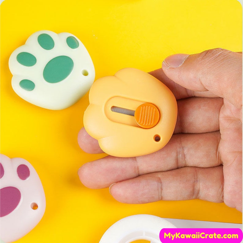 Kawaii Cat Paw Utility Knife Cutter Retractable Cutter Etsy