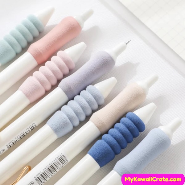 Kawaii Simple Soft Grip Retractable Gel Pens 4 Pc Set ~ Cute Pen Set, Signature Pen Set, Kawaii Pens, Student Gift, Writing Supplies, Gift