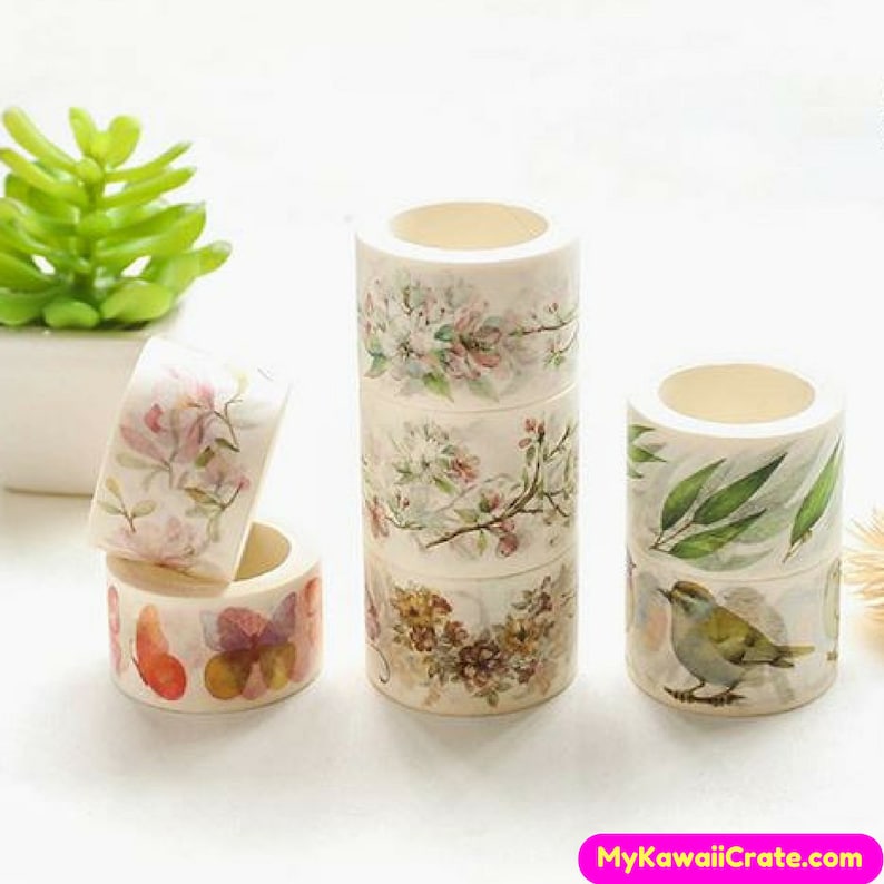 Gold Floral Wreath Flowers Washi Tape Decorative Planner Papercraft DIY Craft